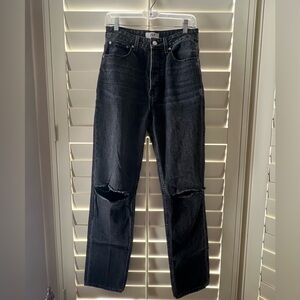 ZGY Black Distressed High Rise Jeans